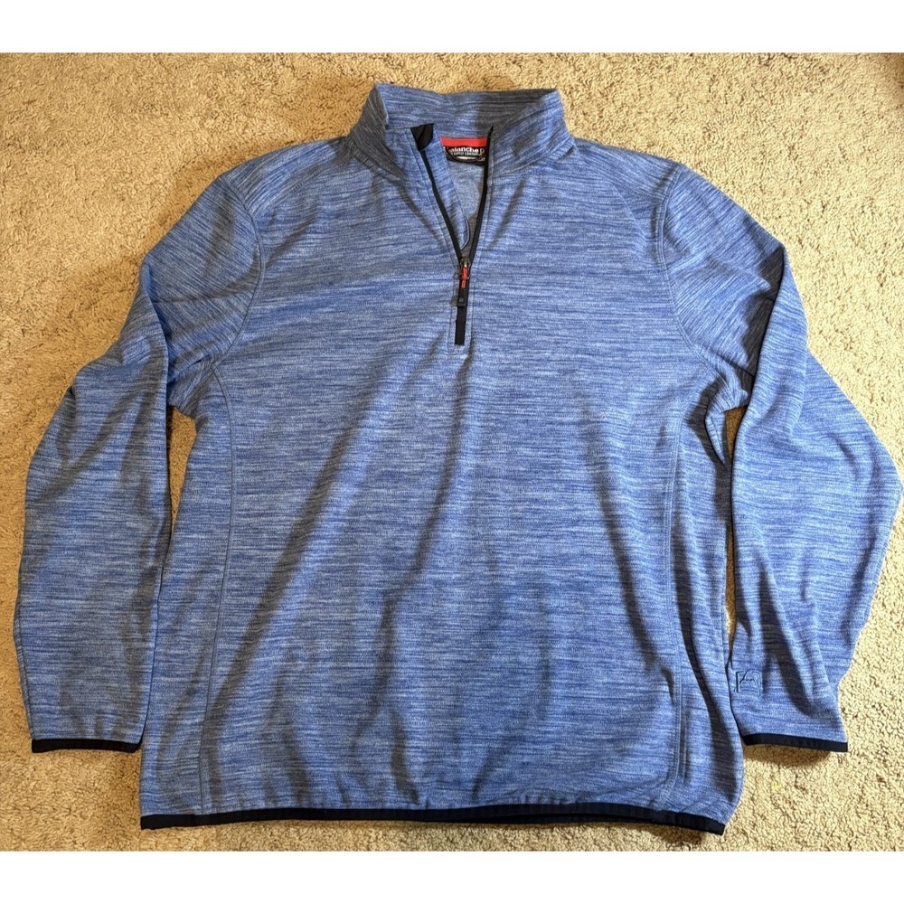 Avalanche‎ Outdoor Supply 1/4 Zip Pullover Sweater Men's Size Large Blue